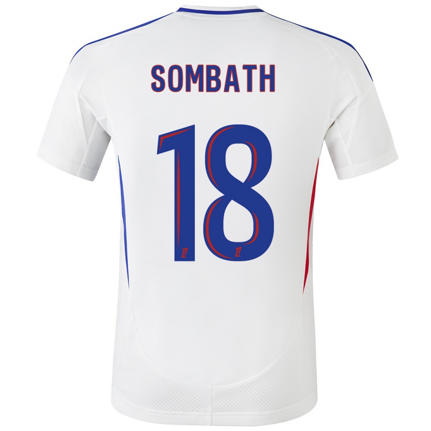 Hombre Camiseta Alice Sombath #18 Blanco Azul 1ª Equipación 2024/25 La Camisa Perú