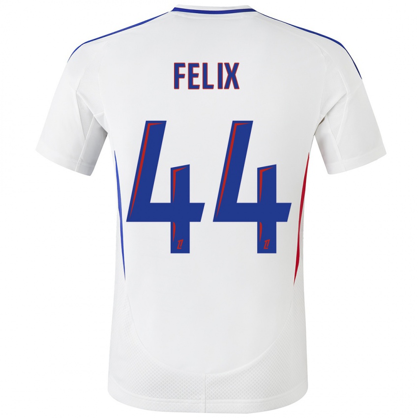 Hombre Camiseta Marley Felix #44 Blanco Azul 1ª Equipación 2024/25 La Camisa Perú