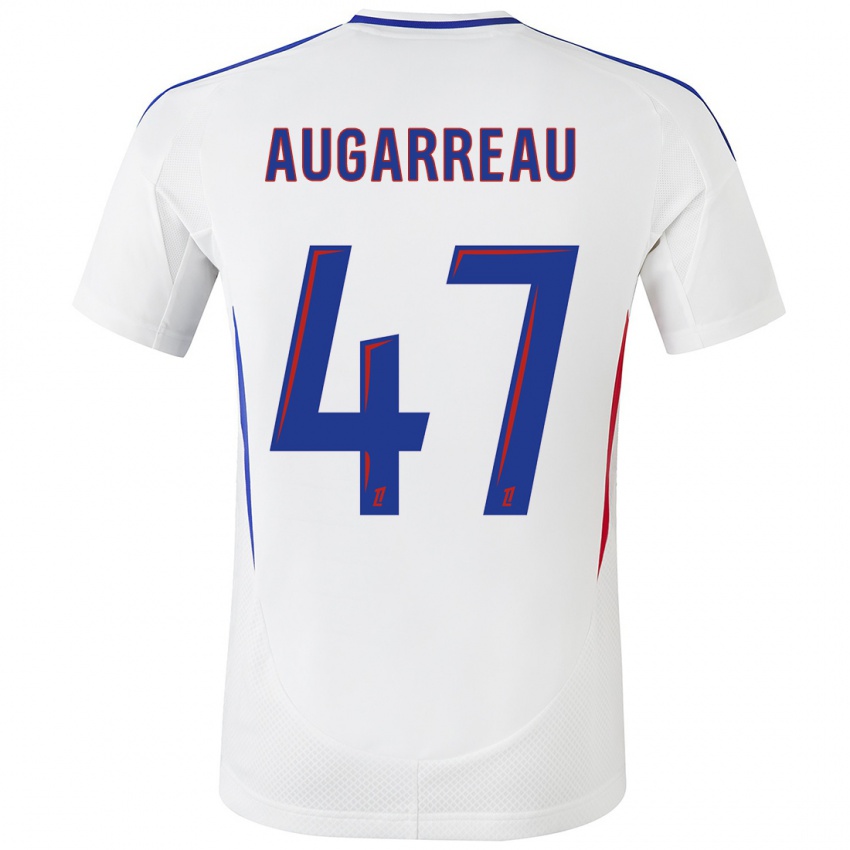 Hombre Camiseta Sofiane Augarreau #47 Blanco Azul 1ª Equipación 2024/25 La Camisa Perú