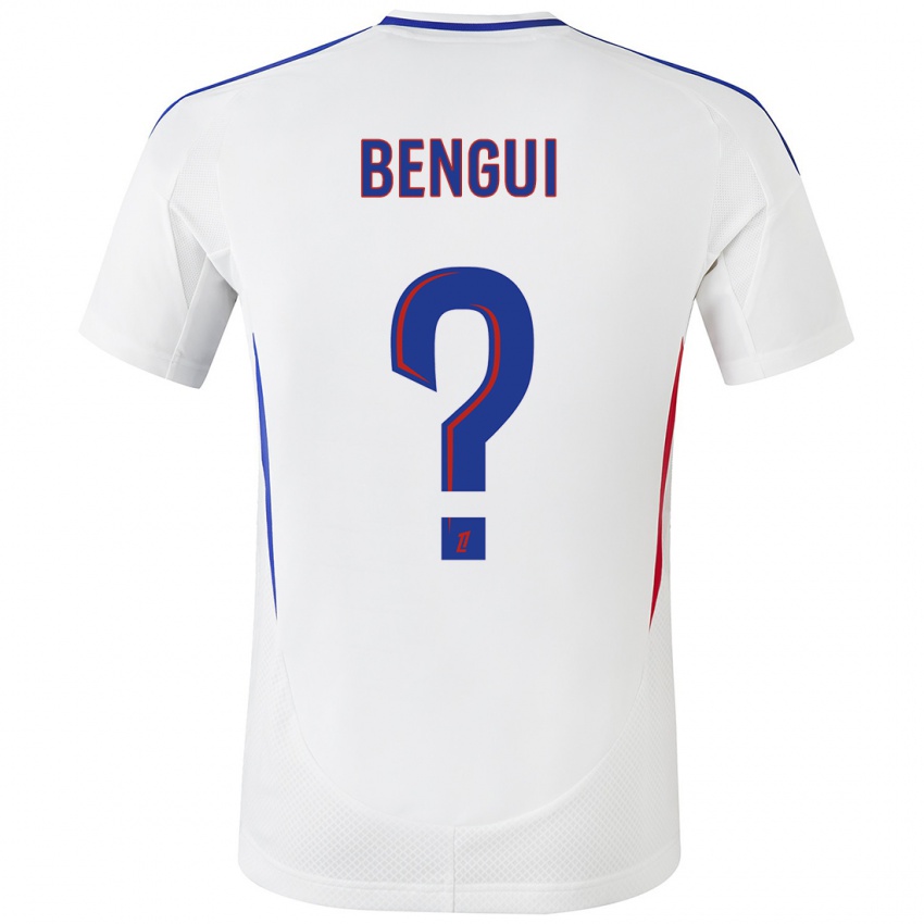 Hombre Camiseta Justin Bengui #0 Blanco Azul 1ª Equipación 2024/25 La Camisa Perú