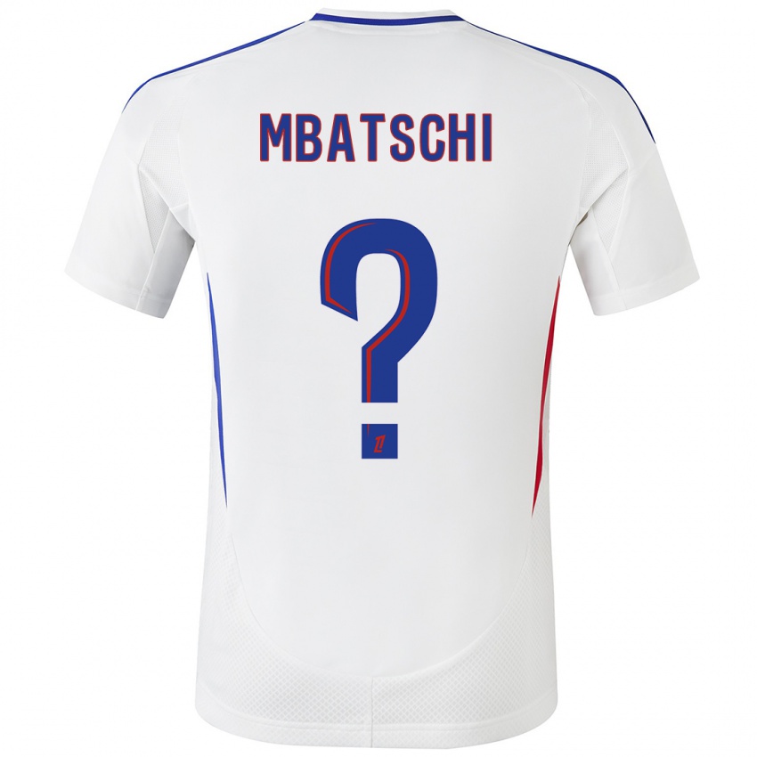 Hombre Camiseta Prince Mbatschi #0 Blanco Azul 1ª Equipación 2024/25 La Camisa Perú