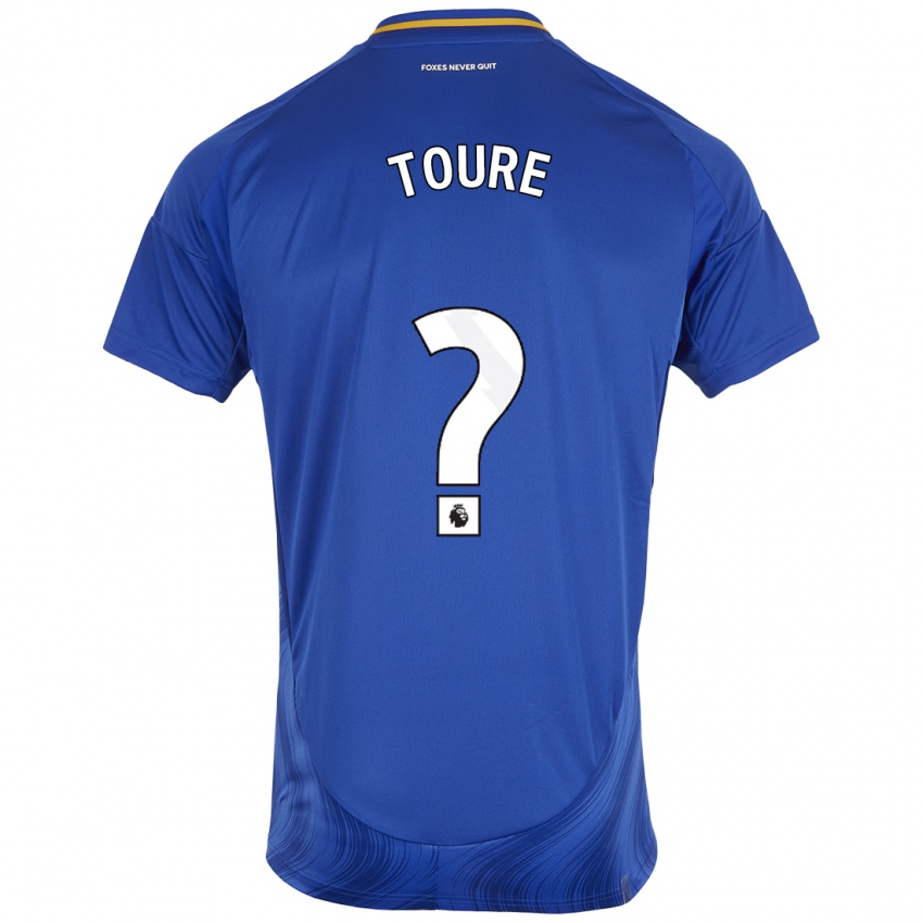 Hombre Camiseta Yassine Toure #0 Azul Blanco 1ª Equipación 2024/25 La Camisa Perú