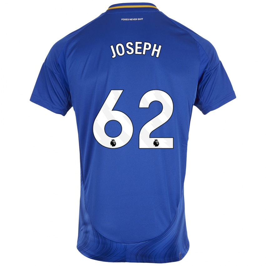 Hombre Camiseta Jayden Joseph #62 Azul Blanco 1ª Equipación 2024/25 La Camisa Perú