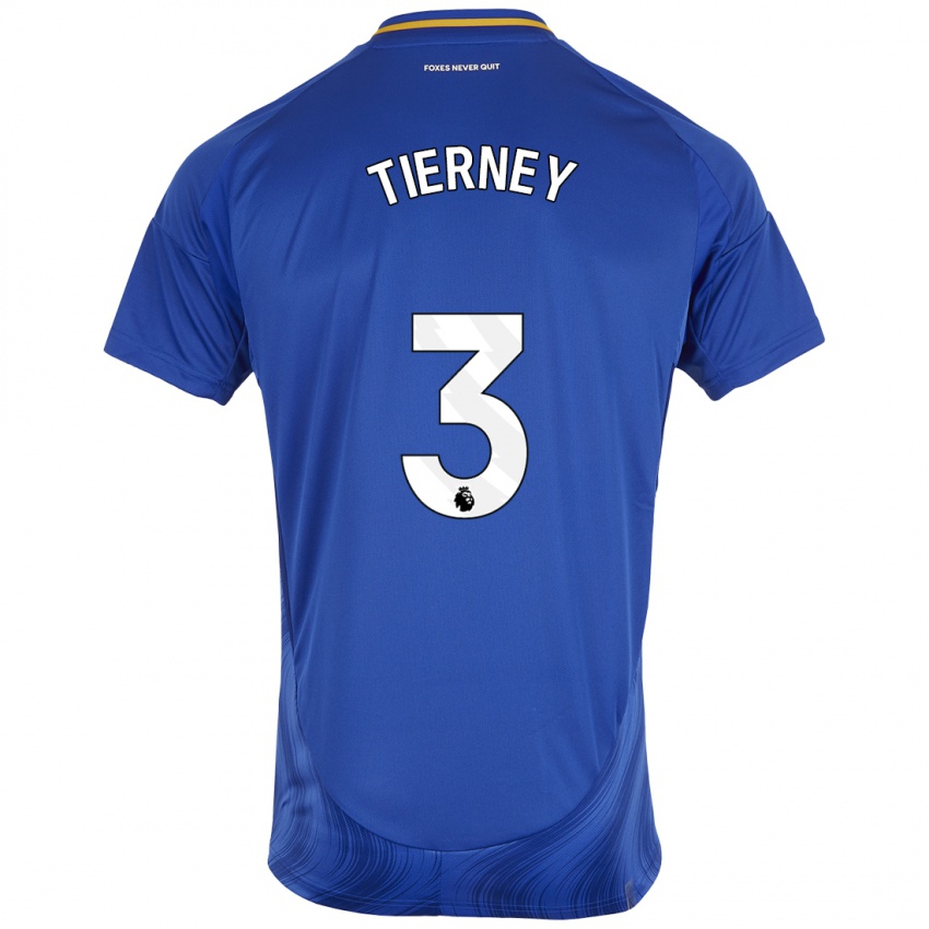 Hombre Camiseta Sam Tierney #3 Azul Blanco 1ª Equipación 2024/25 La Camisa Perú