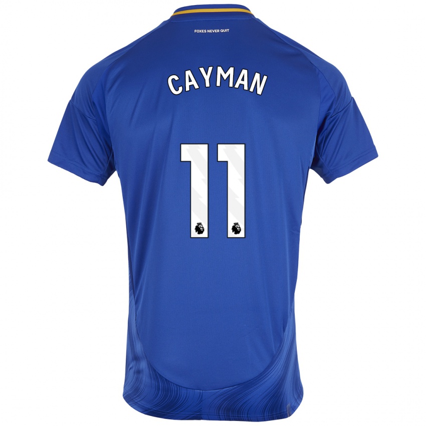 Hombre Camiseta Janice Cayman #11 Azul Blanco 1ª Equipación 2024/25 La Camisa Perú