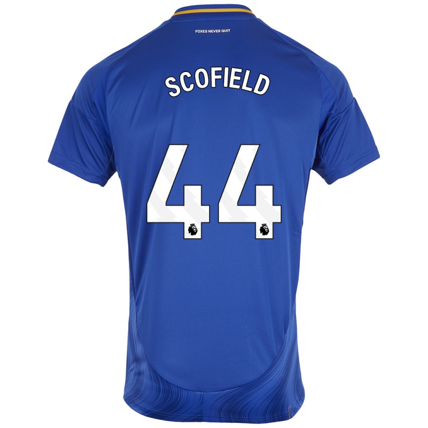 Hombre Camiseta Connie Scofield #44 Azul Blanco 1ª Equipación 2024/25 La Camisa Perú