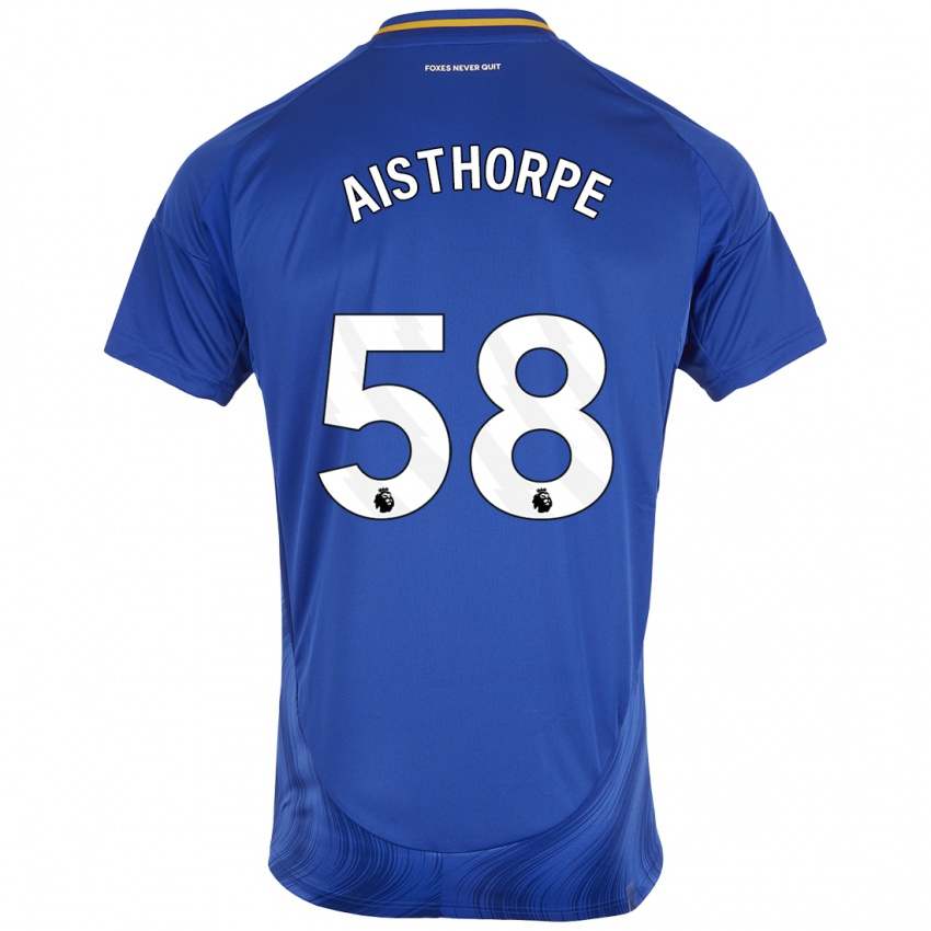 Hombre Camiseta Bailey Aisthorpe #58 Azul Blanco 1ª Equipación 2024/25 La Camisa Perú