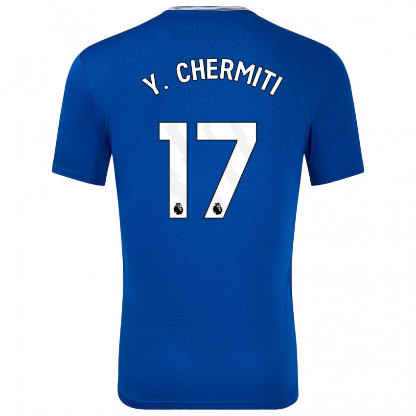 Hombre Camiseta Chermiti #17 Azul Con 1ª Equipación 2024/25 La Camisa Perú