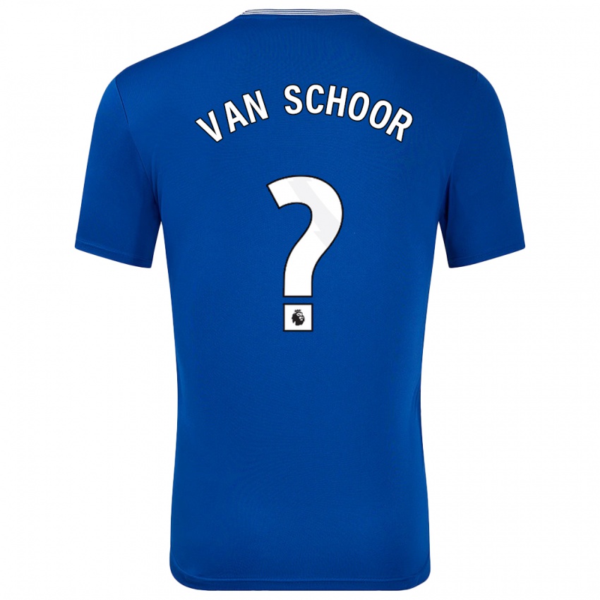 Hombre Camiseta Joshua Van Schoor #0 Azul Con 1ª Equipación 2024/25 La Camisa Perú