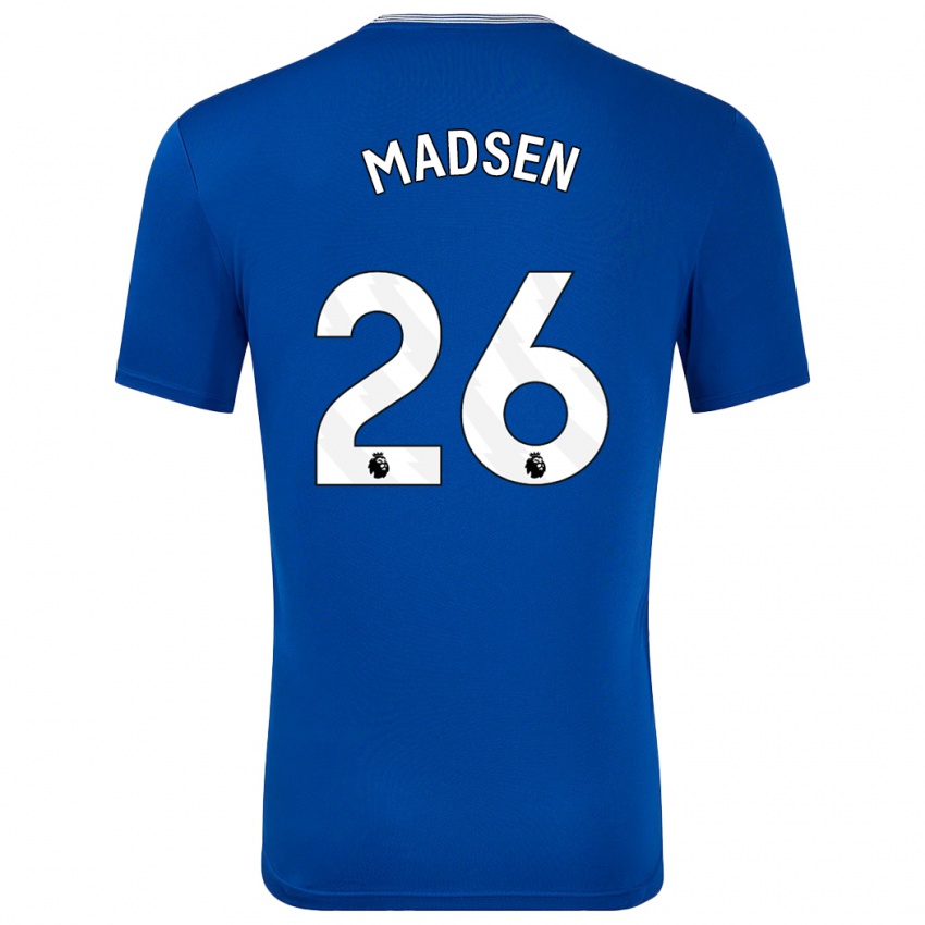 Hombre Camiseta Rikke Madsen #26 Azul Con 1ª Equipación 2024/25 La Camisa Perú