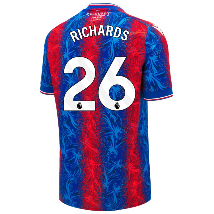 Hombre Camiseta Chris Richards #26 Rayas Rojas Y Azules 1ª Equipación 2024/25 La Camisa Perú