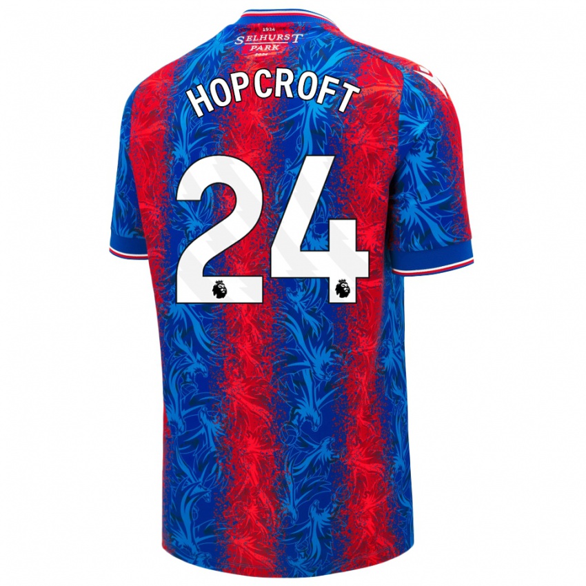 Hombre Camiseta Shanade Hopcroft #24 Rayas Rojas Y Azules 1ª Equipación 2024/25 La Camisa Perú