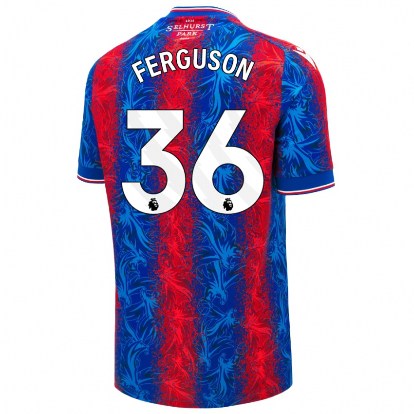 Hombre Camiseta Nathan Ferguson #36 Rayas Rojas Y Azules 1ª Equipación 2024/25 La Camisa Perú