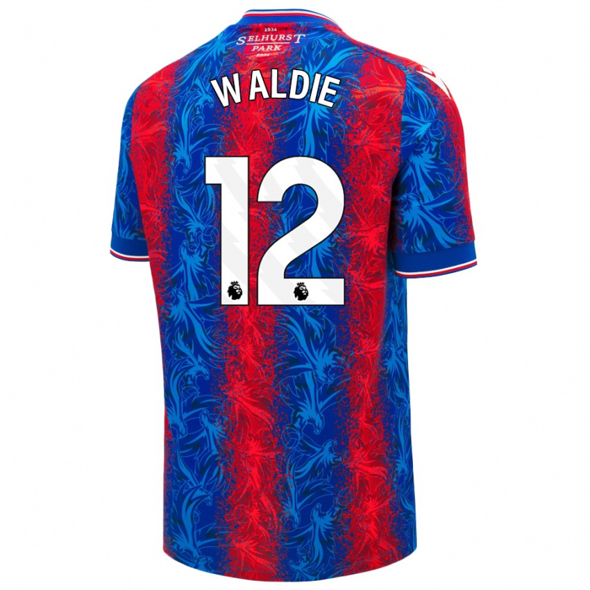 Hombre Camiseta Lizzie Waldie #12 Rayas Rojas Y Azules 1ª Equipación 2024/25 La Camisa Perú