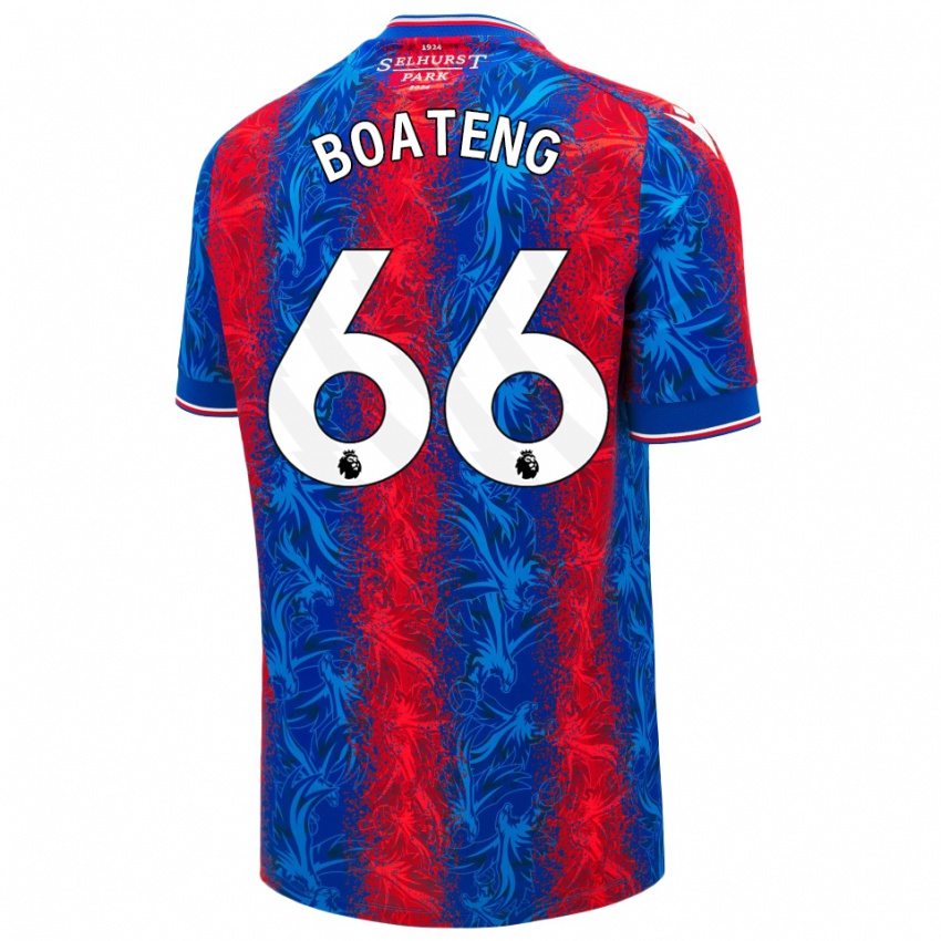 Hombre Camiseta David Boateng #66 Rayas Rojas Y Azules 1ª Equipación 2024/25 La Camisa Perú