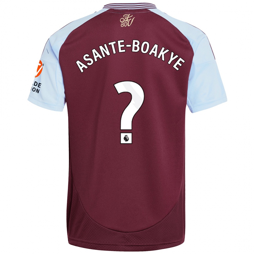 Hombre Camiseta Max Asante-Boakye #0 Borgoña Azul Cielo 1ª Equipación 2024/25 La Camisa Perú