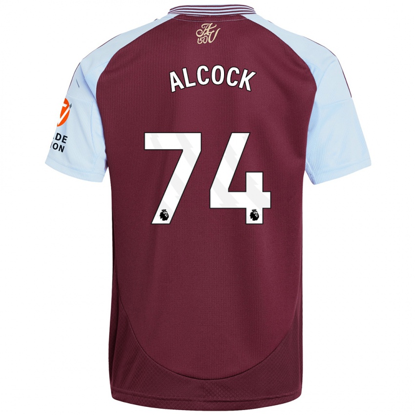 Hombre Camiseta Todd Alcock #74 Borgoña Azul Cielo 1ª Equipación 2024/25 La Camisa Perú