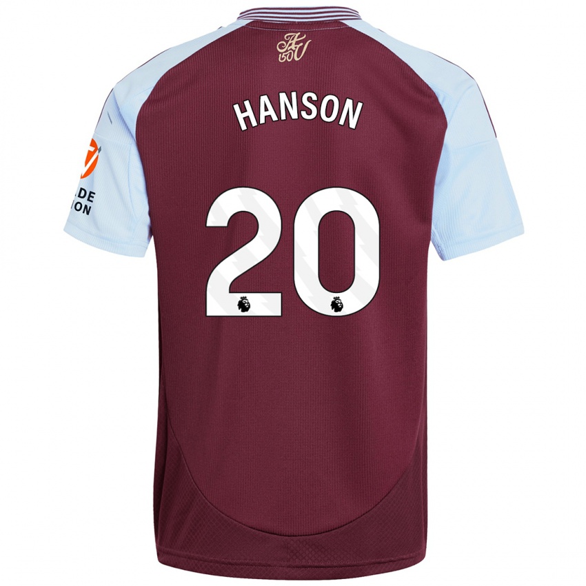 Hombre Camiseta Kirsty Hanson #20 Borgoña Azul Cielo 1ª Equipación 2024/25 La Camisa Perú