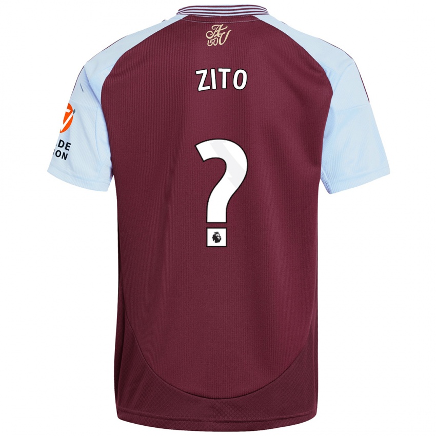 Hombre Camiseta Patrick Zito #0 Borgoña Azul Cielo 1ª Equipación 2024/25 La Camisa Perú