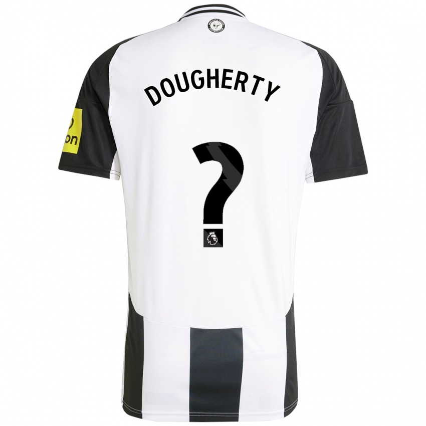 Hombre Camiseta Ryan Dougherty #0 Blanco Negro 1ª Equipación 2024/25 La Camisa Perú