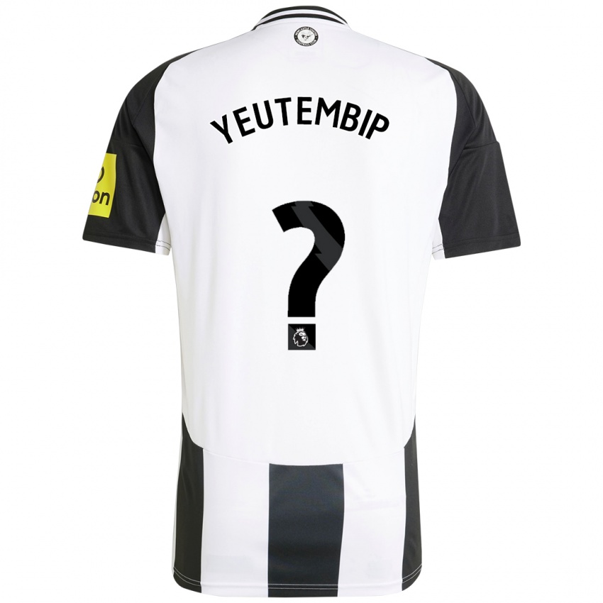 Hombre Camiseta Lesecond Yeutembip #0 Blanco Negro 1ª Equipación 2024/25 La Camisa Perú