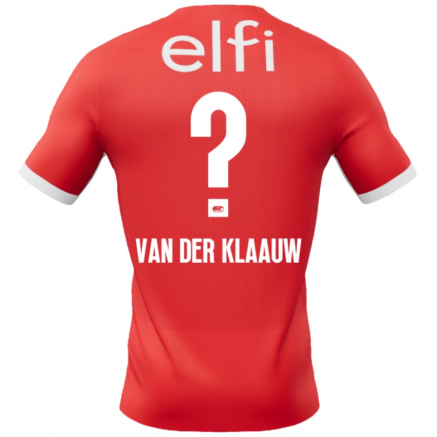 Hombre Camiseta Deacon Van Der Klaauw #0 Rojo Blanco 1ª Equipación 2024/25 La Camisa Perú