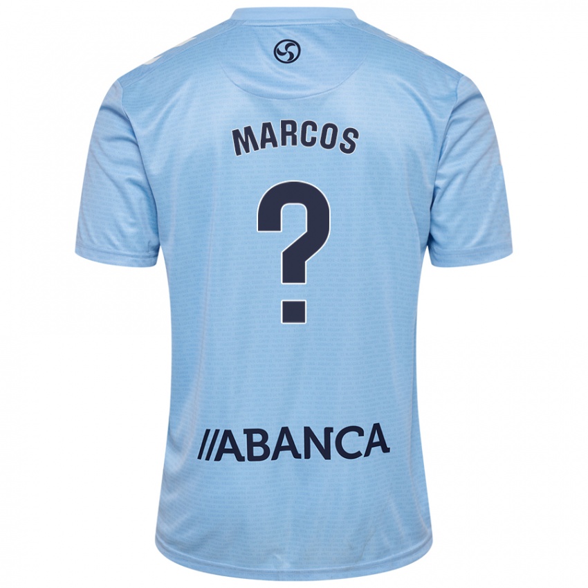 Hombre Camiseta Óscar Marcos #0 Azul Cielo 1ª Equipación 2024/25 La Camisa Perú