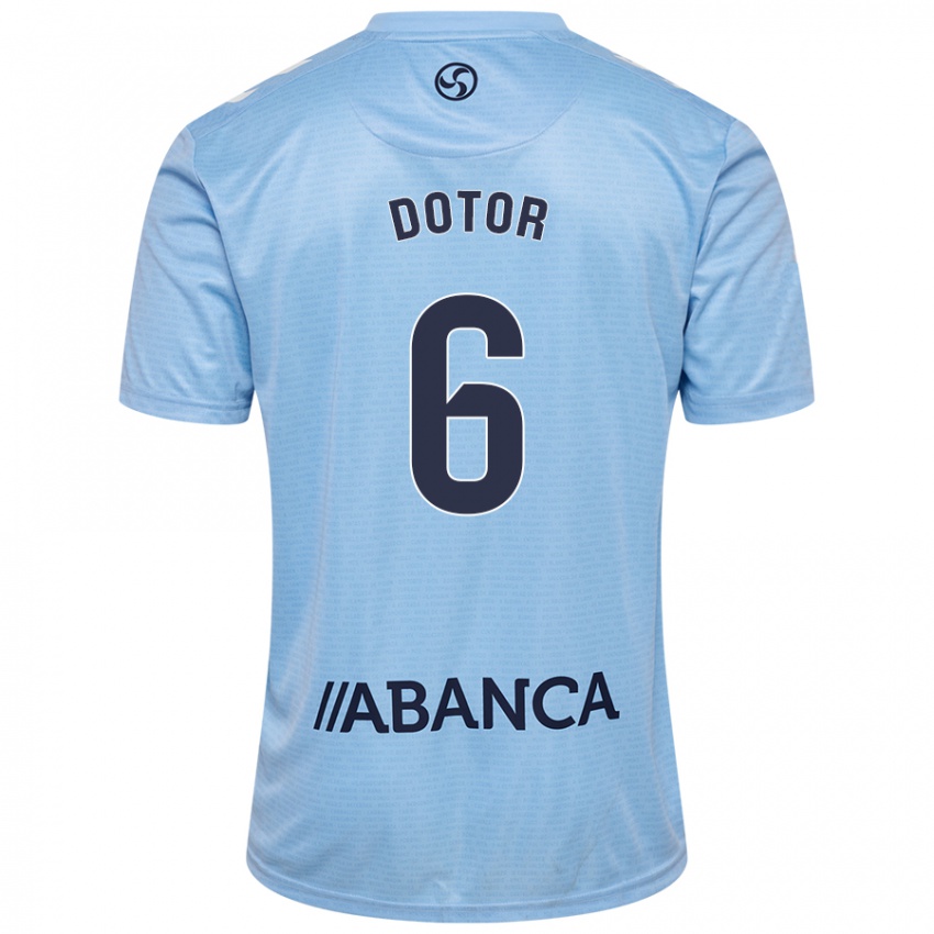 Hombre Camiseta Carlos Dotor #6 Azul Cielo 1ª Equipación 2024/25 La Camisa Perú