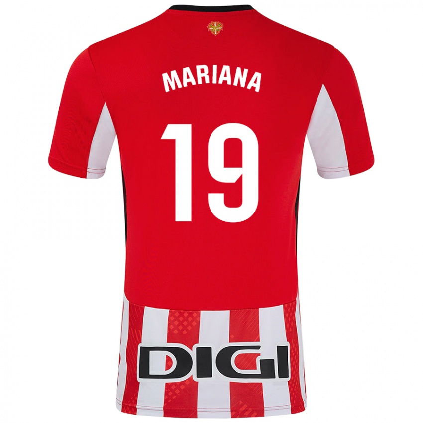 Hombre Camiseta Mariana #19 Rojo Blanco 1ª Equipación 2024/25 La Camisa Perú