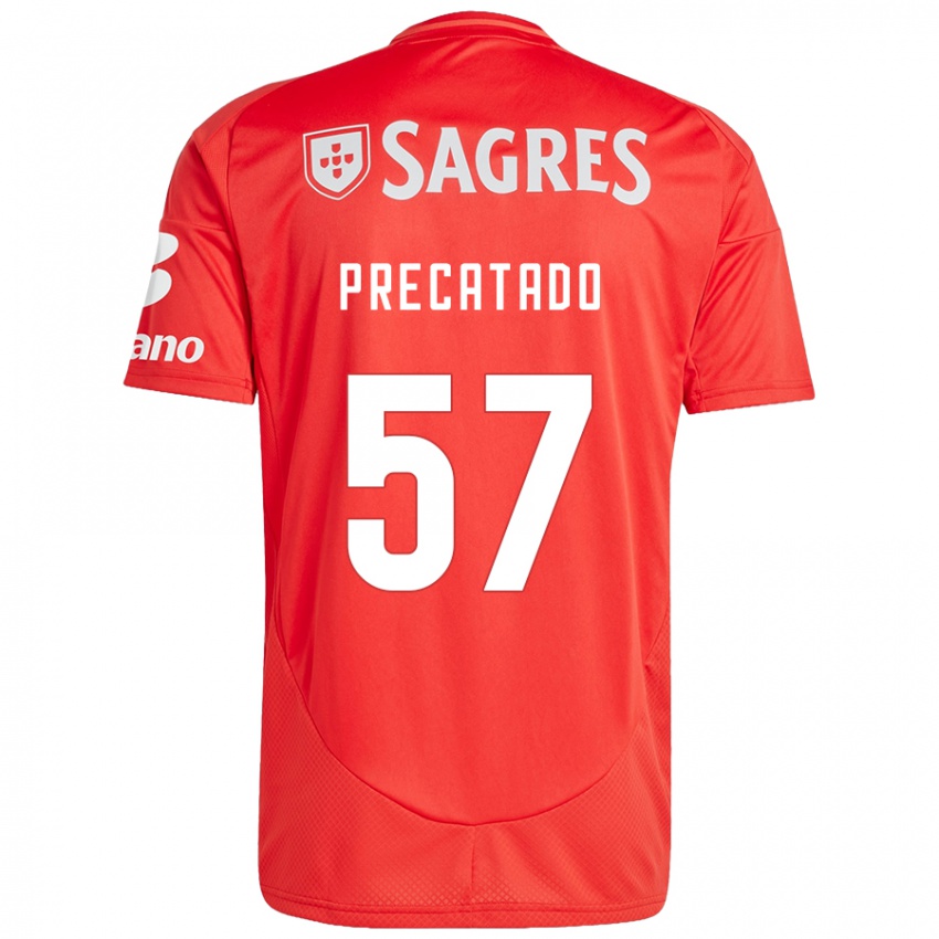 Hombre Camiseta Precatado #57 Rojo Blanco 1ª Equipación 2024/25 La Camisa Perú