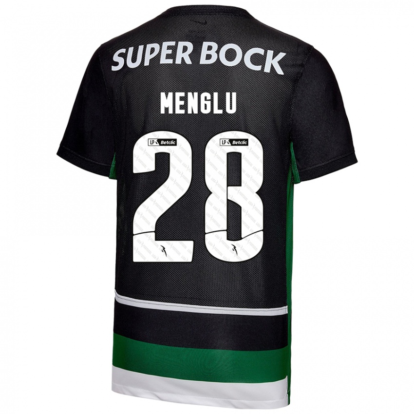 Hombre Camiseta Shen Menglu #28 Negro Blanco Verde 1ª Equipación 2024/25 La Camisa Perú