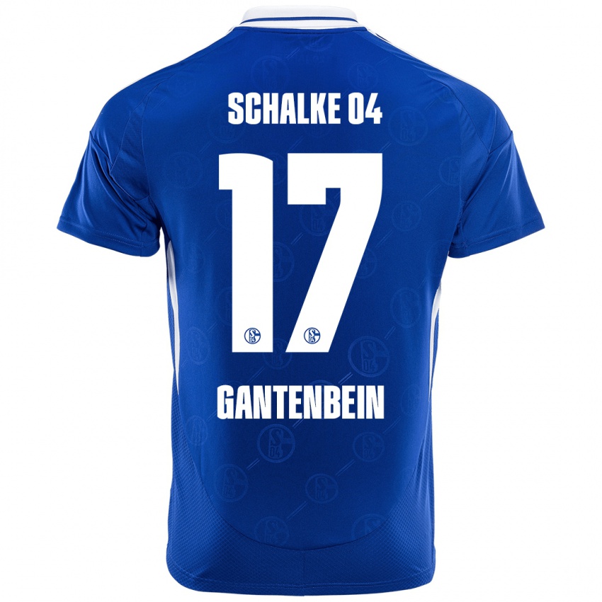 Hombre Camiseta Adrian Gantenbein #17 Azul Real 1ª Equipación 2024/25 La Camisa Perú