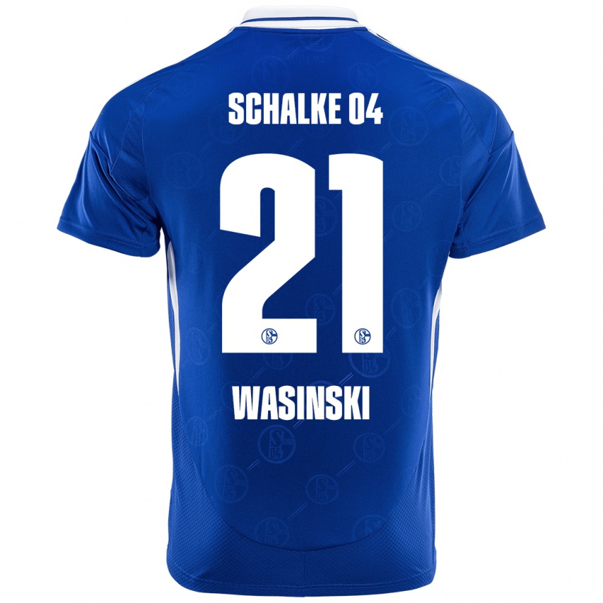 Hombre Camiseta Martin Wasinski #21 Azul Real 1ª Equipación 2024/25 La Camisa Perú