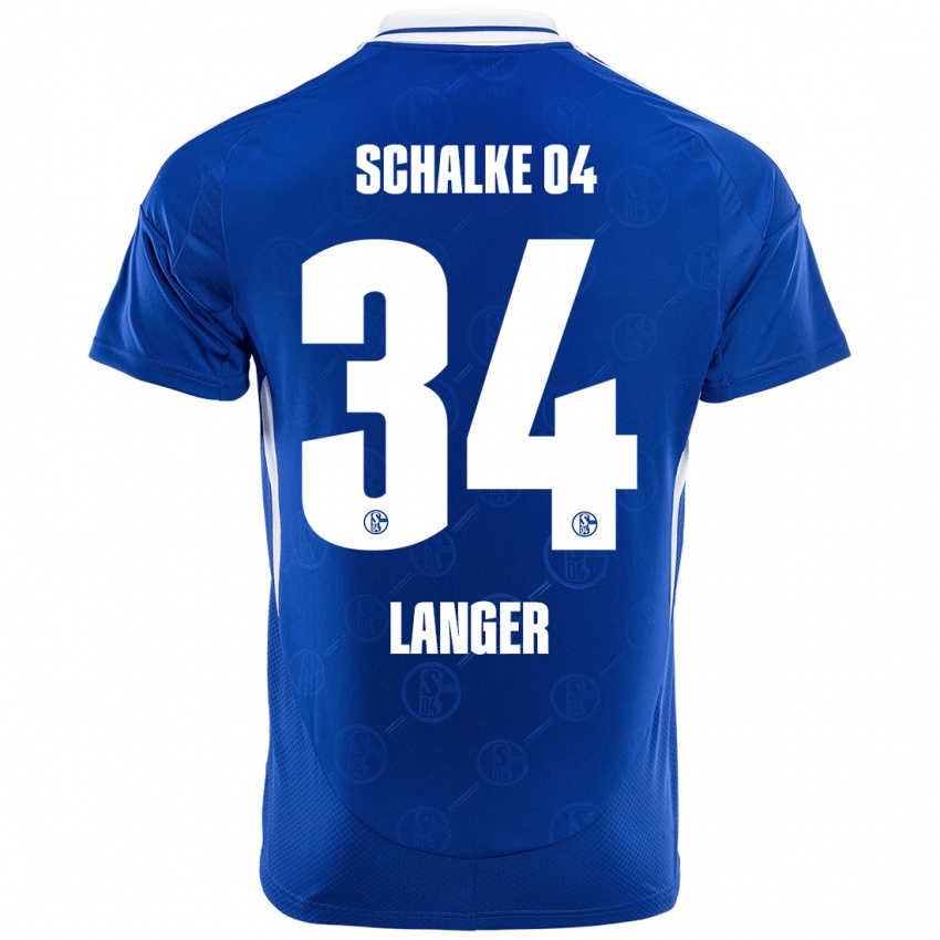 Hombre Camiseta Michael Langer #34 Azul Real 1ª Equipación 2024/25 La Camisa Perú