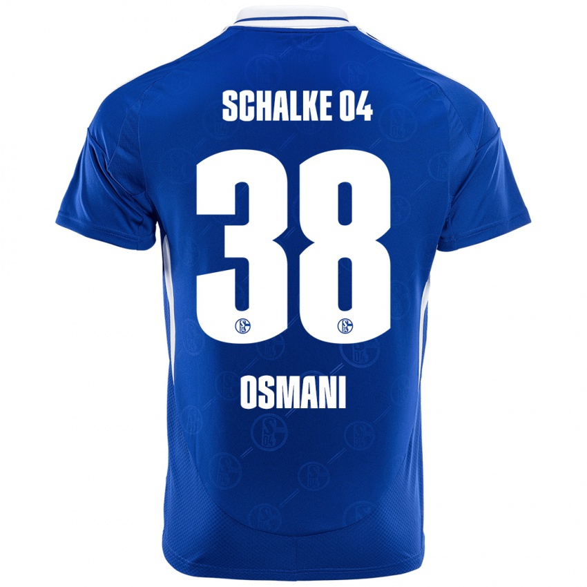 Hombre Camiseta Tristan Osmani #38 Azul Real 1ª Equipación 2024/25 La Camisa Perú