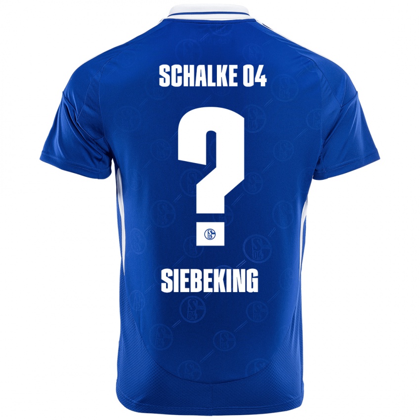 Hombre Camiseta Johannes Siebeking #0 Azul Real 1ª Equipación 2024/25 La Camisa Perú