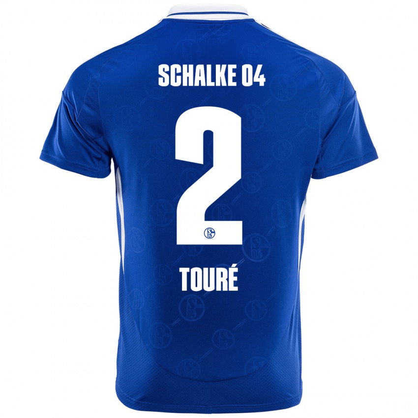 Hombre Camiseta Tidiane Touré #2 Azul Real 1ª Equipación 2024/25 La Camisa Perú