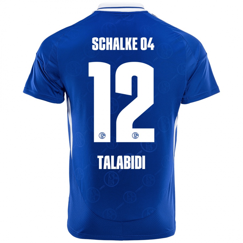 Hombre Camiseta Malik Talabidi #12 Azul Real 1ª Equipación 2024/25 La Camisa Perú