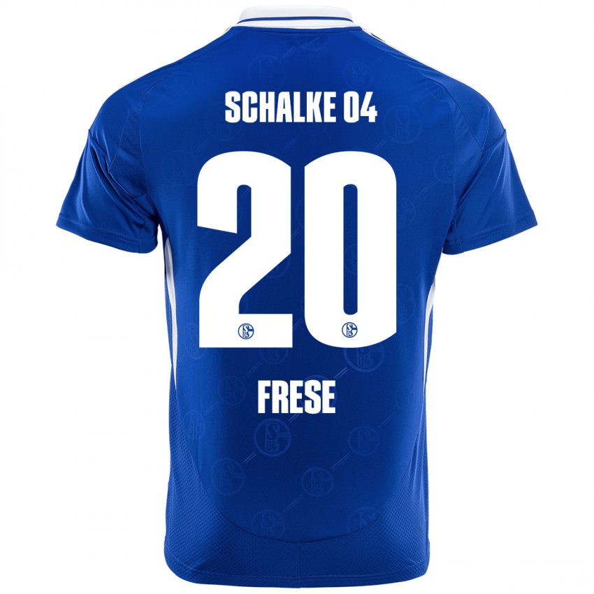 Hombre Camiseta Niklas Frese #20 Azul Real 1ª Equipación 2024/25 La Camisa Perú