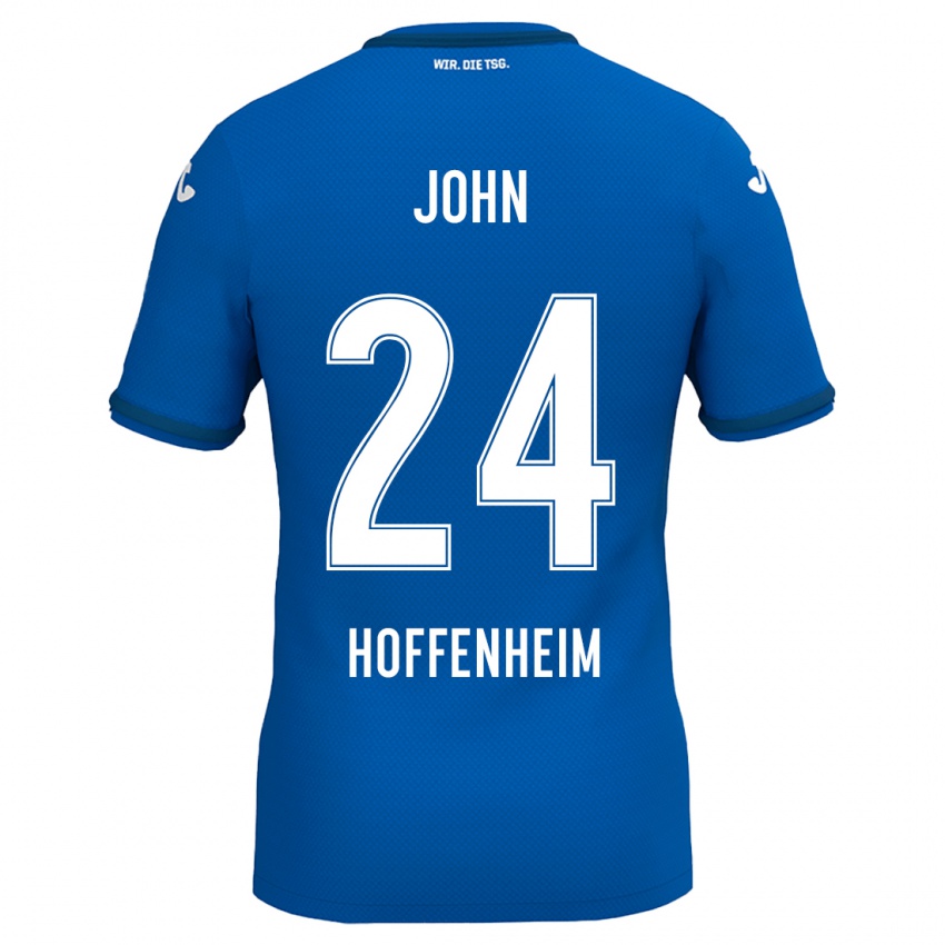 Hombre Camiseta Marco John #24 Azul Real 1ª Equipación 2024/25 La Camisa Perú