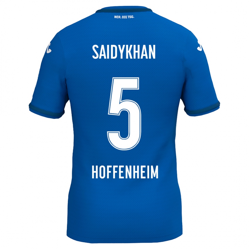 Hombre Camiseta Ibrahim Saidykhan #5 Azul Real 1ª Equipación 2024/25 La Camisa Perú