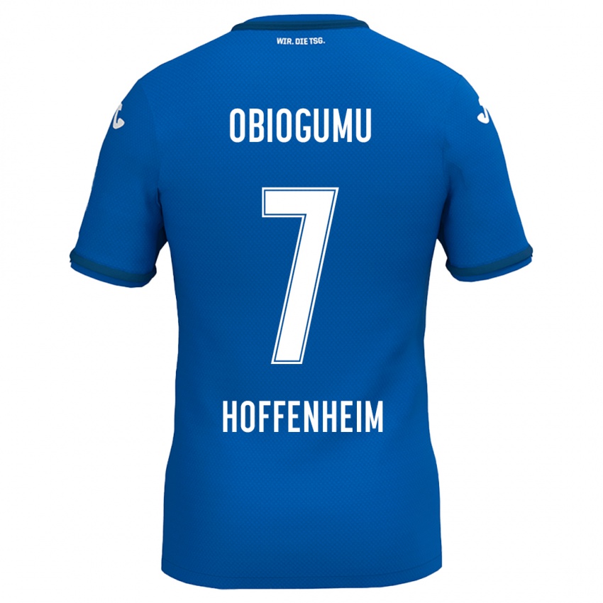 Hombre Camiseta Uche Obiogumu #7 Azul Real 1ª Equipación 2024/25 La Camisa Perú