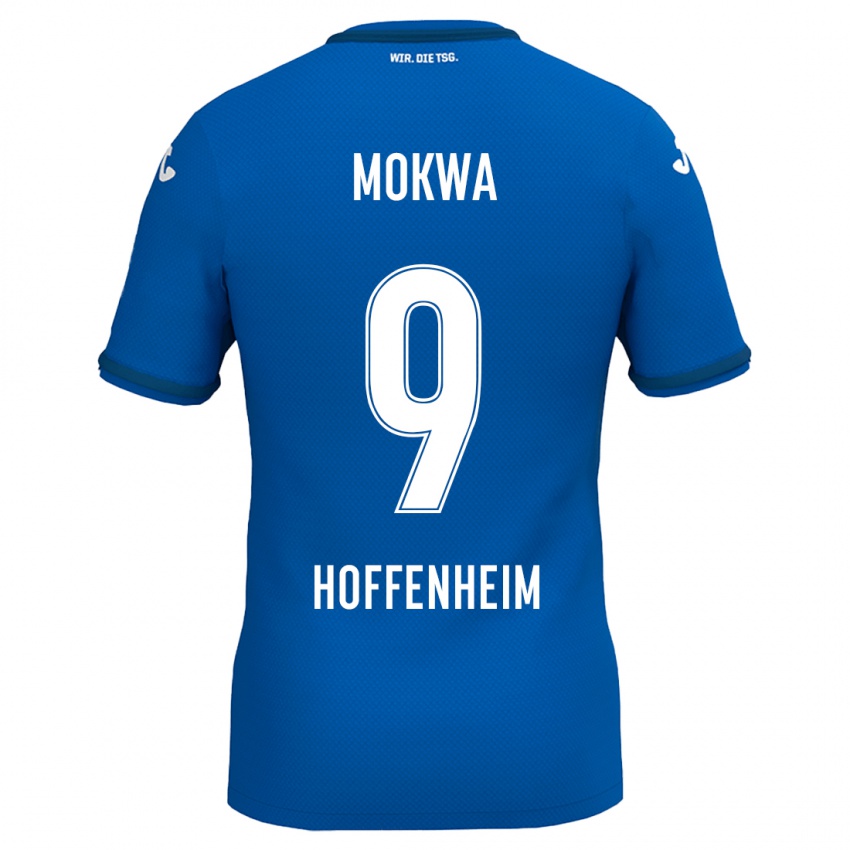 Hombre Camiseta David Mokwa #9 Azul Real 1ª Equipación 2024/25 La Camisa Perú