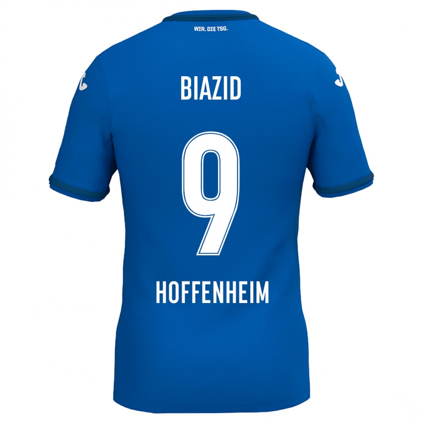 Hombre Camiseta Zain Biazid #9 Azul Real 1ª Equipación 2024/25 La Camisa Perú