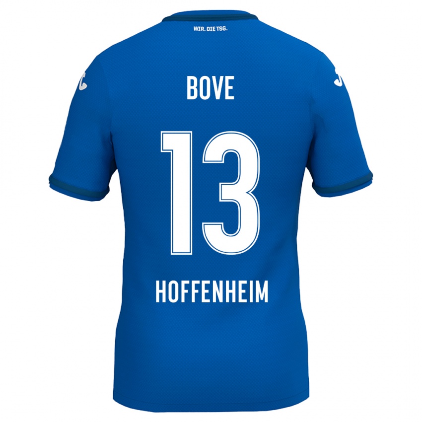 Hombre Camiseta Nevio Bove #13 Azul Real 1ª Equipación 2024/25 La Camisa Perú