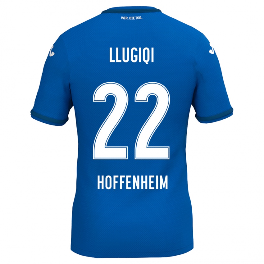 Hombre Camiseta Arian Llugiqi #22 Azul Real 1ª Equipación 2024/25 La Camisa Perú