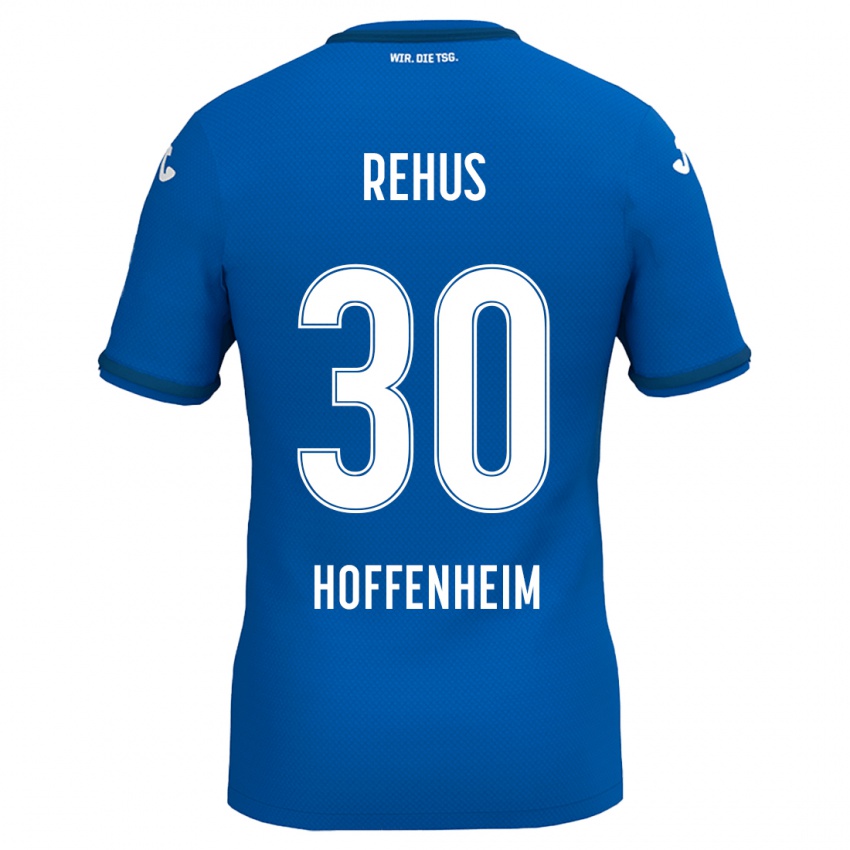 Hombre Camiseta Milan Rehus #30 Azul Real 1ª Equipación 2024/25 La Camisa Perú