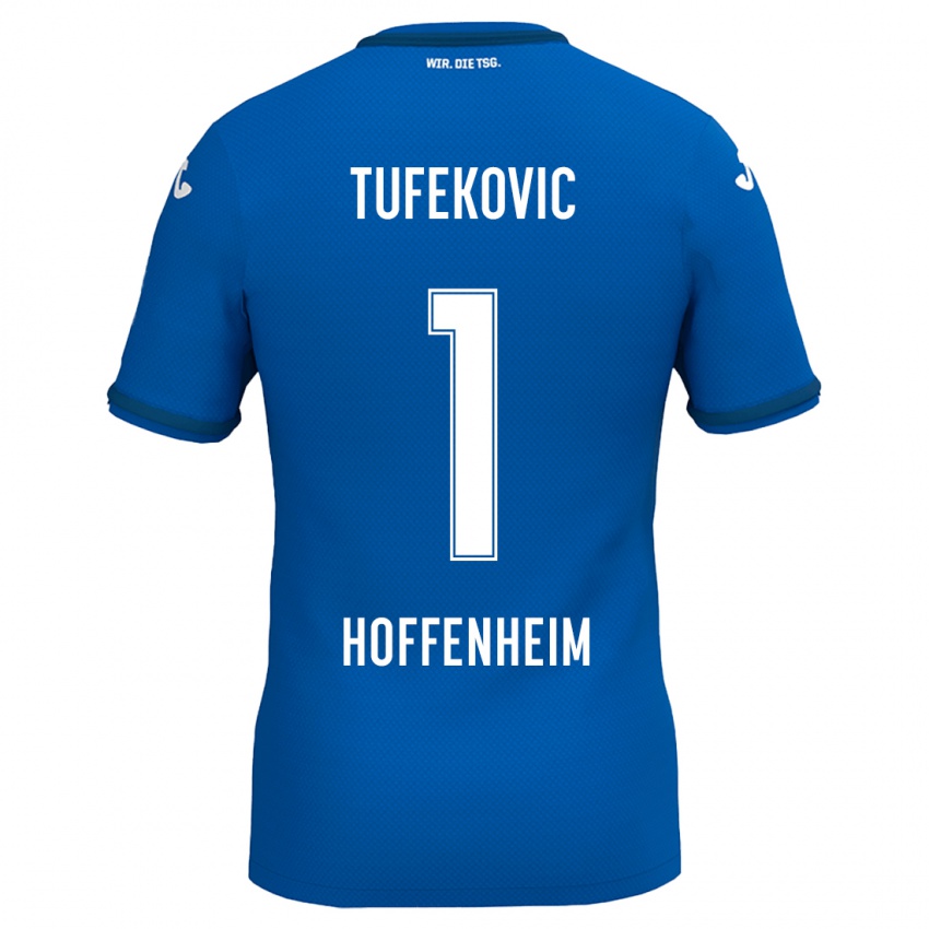 Hombre Camiseta Martina Tufekovic #1 Azul Real 1ª Equipación 2024/25 La Camisa Perú