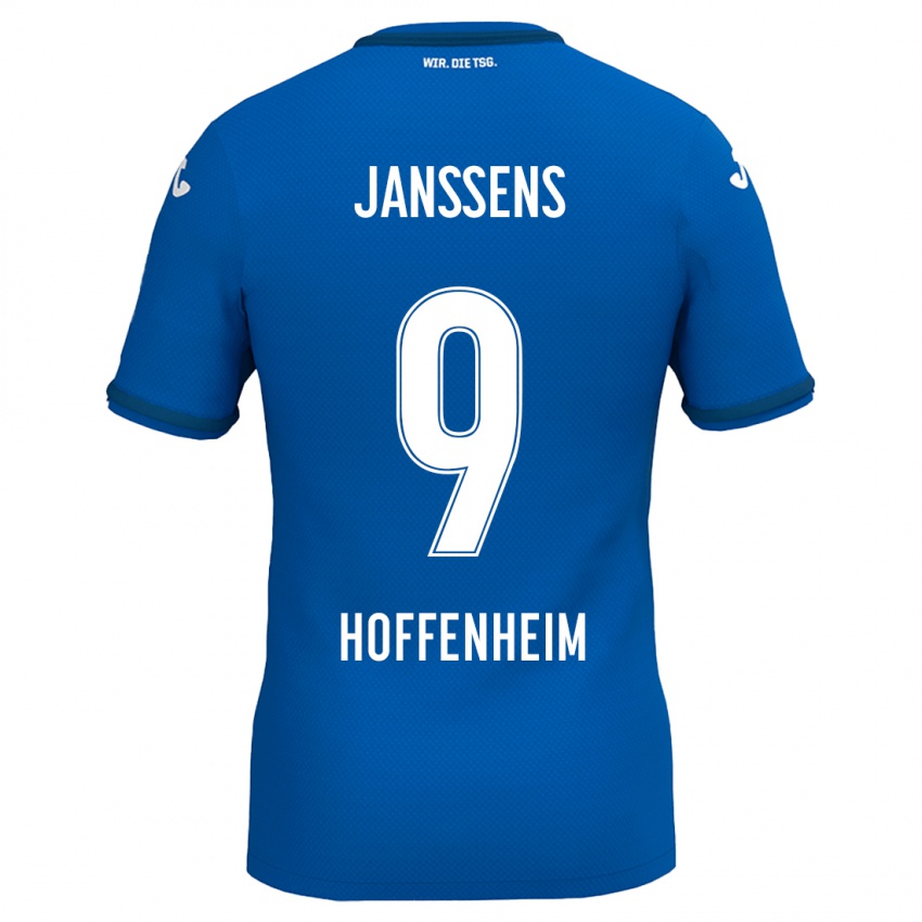 Hombre Camiseta Jill Janssens #9 Azul Real 1ª Equipación 2024/25 La Camisa Perú