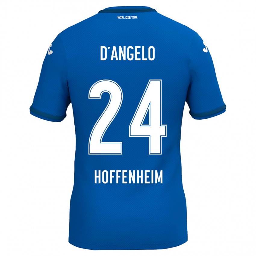 Hombre Camiseta Chiara D'angelo #24 Azul Real 1ª Equipación 2024/25 La Camisa Perú